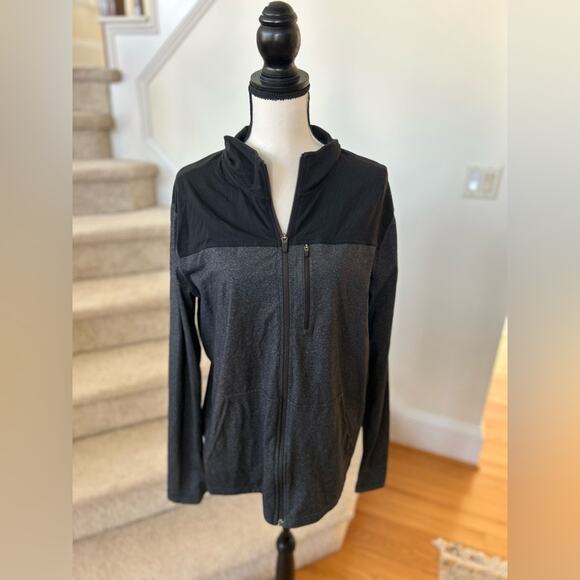 PrAna Black & Grey Two Tone Zippered Jacket